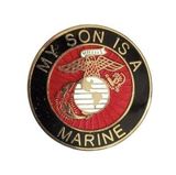 USMC Marine CORPS My Son is a Marine Lapel Pinback Brooch Badge 1" Photo 0
