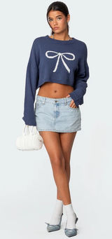 Edikted Micro Denim Skirt Photo 0