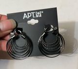 Apt. 9 Multi-Hoop Black Earrings nwt 💕3x15$ Photo 0