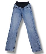 New Look  Tori Maternity Jeans Size 6 31x29 Over Bump Mom Jeans Skinny Jeans Blue Denim  Photo 0