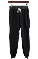 FIGS Scrub Pants Black Elastic Jogger Leg Drawstring Extra Small Women's Photo 0