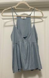 Blue Blush Flowy Tank Top Photo 0