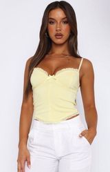 BRAND NEW White Fox Bustier Photo 0