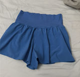 OFFLINE by Aerie Flowy Crossover Shorts in Blue Photo 0