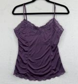 Victorias Secret Purple‎ Lace Cami Top Lingerie Spaghetti Strap Medium Photo 0