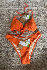 Berlook Kulani Kinis Bikini Set Orange Floral Photo 0