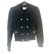 Juicy Couture  Black Cotton Double Breasted Jacket Dark Academia Women's sz. S Photo 0