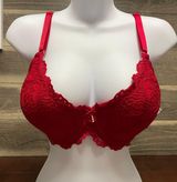 Smart & Sexy NWT  Red Lace Bra Size 38D Photo 0