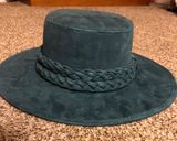 Blue Wide Brim Fedora Hat Photo 0