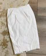 Intermix White Textured Pencil Skirt Photo 0