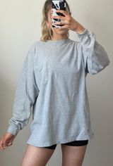 Brooks Brothers Gray Henley Long Sleeve Tee Photo 0