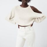 ZARA Sweater With One Shoulder Cutout Photo 0
