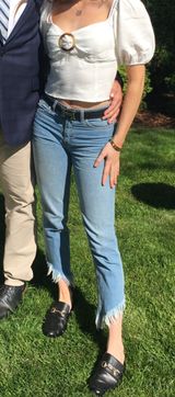 ASOS Fringed Jeans With Pocket Cutouts Photo 0