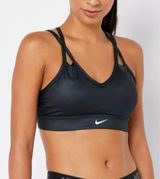 Nike New Black Shimmer Indy Dazzle Sports Bra Size Large Photo 0