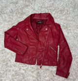 Fashion Red Leather Jacket Photo 0