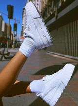 Puma mayze stacked platform women’s 8 white leather Photo 0