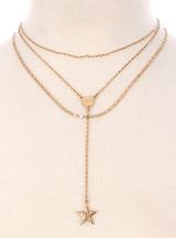 Gold Star Layered Necklace Photo 0