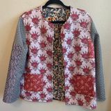 ZARA Quilted Patch Work Jacket Size M Reversible Photo 0