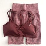 Gymshark M/S Flex Seamless Cycling Shorts & Strap feature sports bra set Photo 0