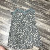 Victoria's Secret Tan & Blue Leopard Print Slip Nighty Lace XS Photo 0