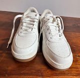 ALO White Leather Low Top Sneakers Athleisure Style Photo 0