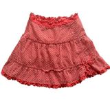 Marc Jacobs  Red and White Eyelet Mini Skirt Photo 0