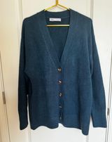 ZARA Navy Button V Neck Cardigan Photo 0