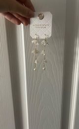 Altar'd State Gold and White Dangle Earring Photo 0