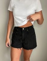 Vintage denim Shorts Black Photo 0