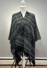 CLEARANCE! Black Poncho One Size EUC Photo 0