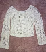 Poof New York Crocheted White Top Photo 0