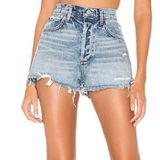 AGOLDE Jaden Distressed High Rise Denim Shorts Size 28 Photo 0