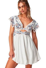 NWT! Free People Rambling Roads Mini Blanc De Blanc - Size Small Photo 0
