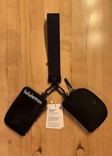 Dual Pouch Wristlet Keychain Black New With Tags Photo 0