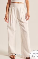 Linen-blend ultra wide-leg pant Photo 0
