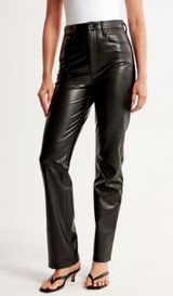Faux Leather 90’s Straight Ultra High Rise Pant Photo 0