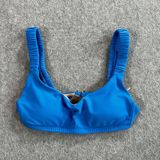 J Crew Scrunchie-strap Squareneck Bikini Swim Top Women's XXS Blue New BM431 Photo 0