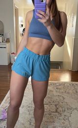 Adidas Women's Aeroready Shorts Blue Photo 0