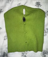 Green knit tube top Photo 0