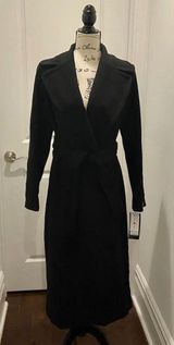 NWT  Long Wool Blend Wrap Coat Photo 0