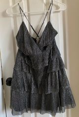 Black And Silver Mini Star Dress Photo 0