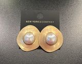 New York And Company  Chunky Pearl Earrings Photo 0