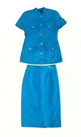 Rickie Freeman for Teri Jon Suits Saks Fifth Avenue Blue 2 Piece Suit Sz 4 Photo 0