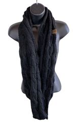 CC Black Crochet Infinity Scarf Photo 0