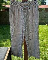 Striped linen wide leg pants Photo 0