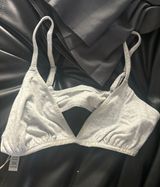 Cotton Logo Mini Triangle Bralette - grey 2XL Photo 0