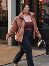 Abercrombie & Fitch Oversized Vegan Leather Puffer Photo 0