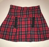 Plaid Mini Skirt Red Size M Photo 0