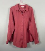 Ava James Gauze Button Down Blouse Photo 0