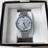 EMPORIO ARMANI AR2507 STAINLESS STEEL MOTHER OF PEARL LADIES WATCH Photo 0